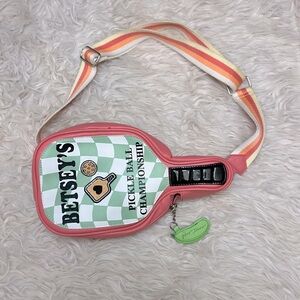 Betsey Johnson‎ Pickleball Championship Novelty Sling Crossbody Bag Purse